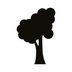 leafy tree silhouette style icon
