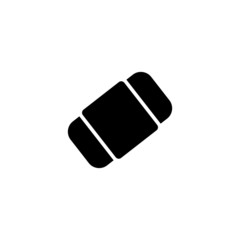 eraser icon isolated on white background, simple line icon for your work.