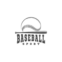 baseball sport silhouette logo 
