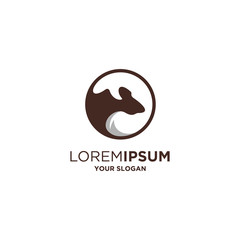 dog head simple logo vector