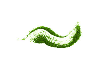 Green eye shadow isolated on white background.