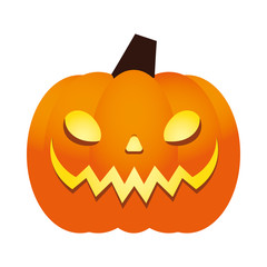 Halloween orange pumpkin cartoon vector design