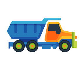 Truck Baby Toy, Cute Colorful Plastic Plaything for Toddler Kids Flat Vector Illustration