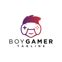 boy gamer logo design inspirations © agung