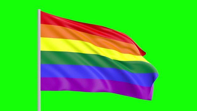 LGBT Flag for Content Creators in Green Screen with Alpha Chanel 4K