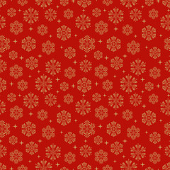 Snowflakes and stars seamless pattern. Christmas, New Year pattern.