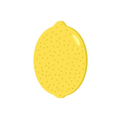 Lemon on a white background. The fruit. Illustration.