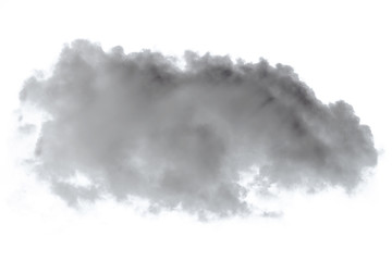 large white fluffy cloud isolated on white