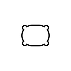 pillow thin icon isolated on white background, simple line icon for your work.
