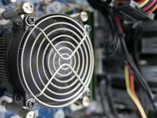 cooling fan in CPU computer,computer cleaning.