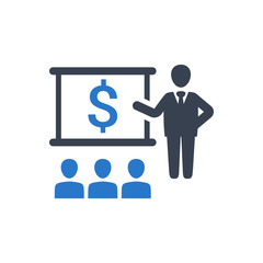 Business sales report icon