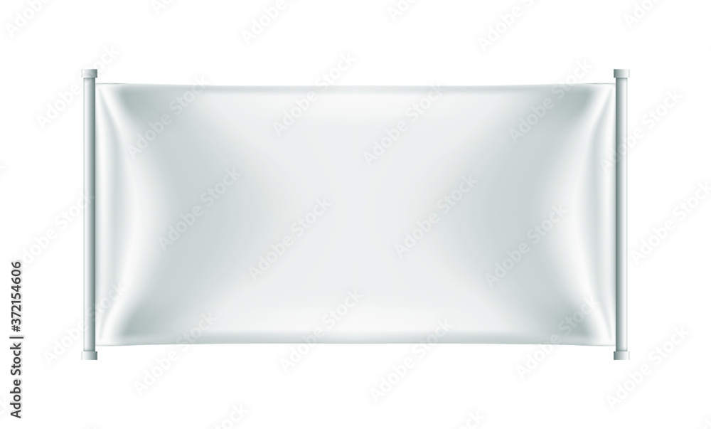 Poster realistic banner with folds on white background . isolated vector elements