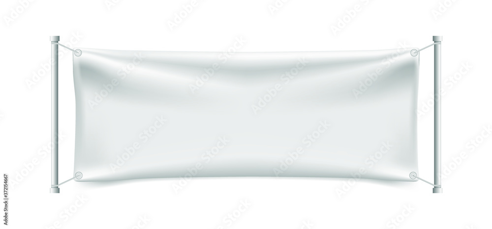Poster realistic banner with folds on white background . isolated vector elements