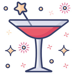 
Design of drink vector in editable flat style 

