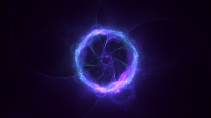 3D rendering abstract multicolor fractal light background