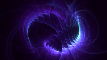 3D rendering abstract multicolor fractal light background