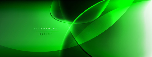 Vector abstract background - liquid bubble shapes on fluid gradient with shadows and light effects. Shiny design template for text