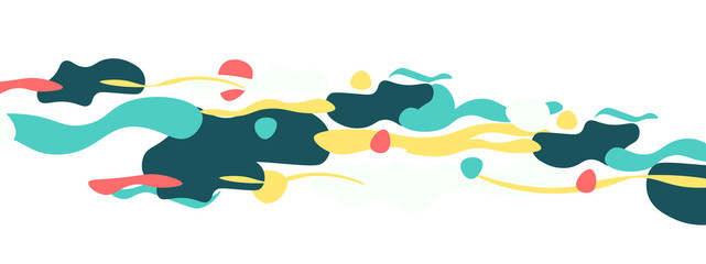 Trendy liquid style shapes abstract design, dynamic vector background for placards, brochures, posters, web landing pages, covers or banners