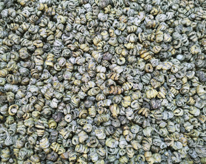 Dried herbs for brewing tea as a background