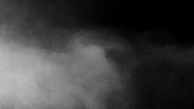 Mystery atmospheric fog, spreading cloud of smoke, mist or dry ice. VFX