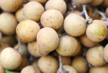 Longan fruit on the window in the market