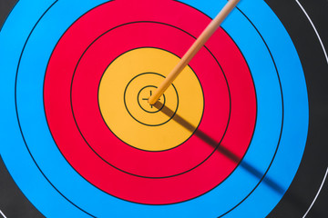Target for archery with arrow