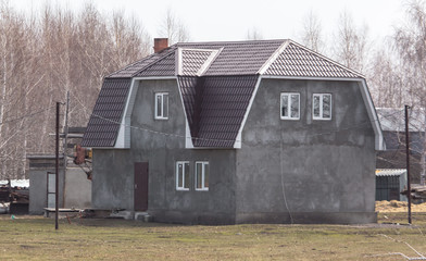 Two-storey cottage in nature