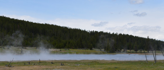 Late Spring in Yellowstone National Park: Hot Lake of the Black Warrior Group Along Firehole Lake Road in Lower Geyser Basin