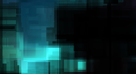 Obraz premium Futuristic abstract geometric wallpaper. Geometrical colorful shapes. Rectangular shapes background. Digital illustration of a tech layout.