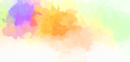 Watercolor painted background. Abstract Illustration wallpaper. Brush stroked painting. 2D Illustration.