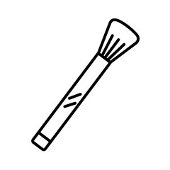 make up brush accessory line style icon