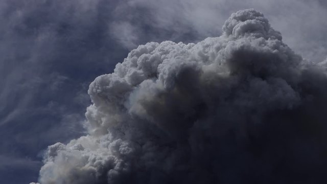 Pyrocumulus Cloud from Wild Fire Time Lapse. A flammagenitus, also known as a pyrocumulus cloud or fire cloud, is a dense cumuliform cloud associated with fire or volcanic eruptions.
