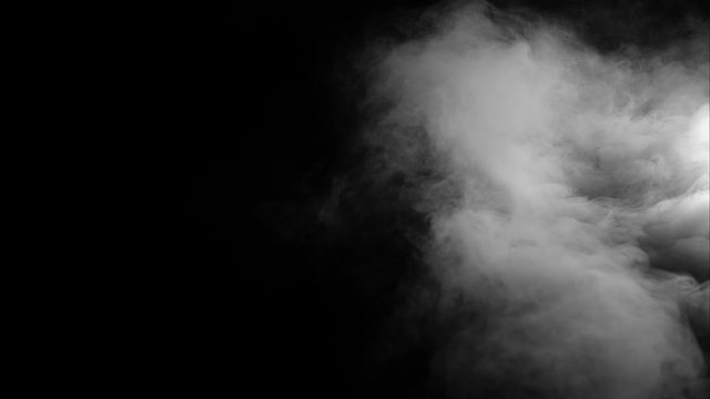 Mystery atmospheric fog, spreading cloud of smoke, mist or dry ice. VFX
