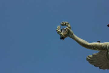 Greek statue. Monument. Rhodes island. Summer vacation. Euro-trip.