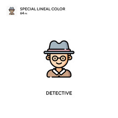 Detective Special lineal color icon.Detective icons for your business project