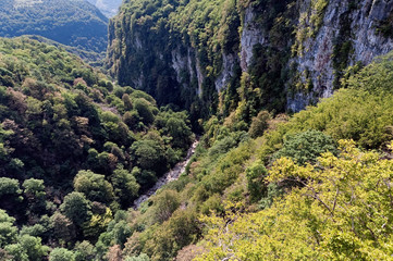 Okatse Canyon near Kutaisi in Georgia