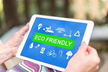 Eco friendly concept on a tablet