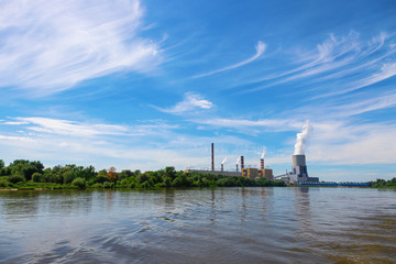 Power plant near the river