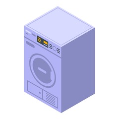 Automatic tumble dryer icon. Isometric of automatic tumble dryer vector icon for web design isolated on white background