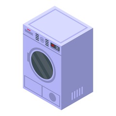 Laundry tumble dryer icon. Isometric of laundry tumble dryer vector icon for web design isolated on white background