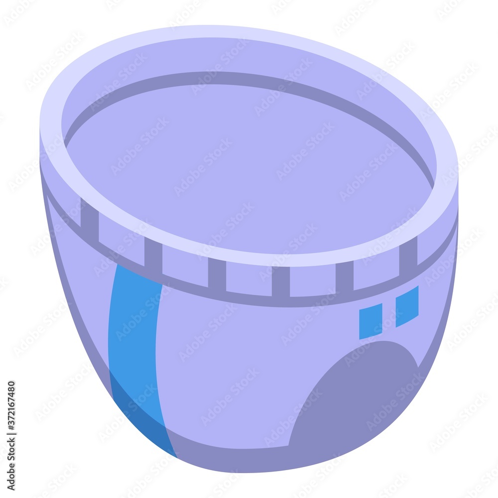 Poster soft diaper icon. isometric of soft diaper vector icon for web design isolated on white background