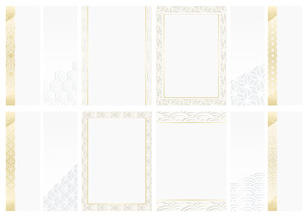 和風 フレーム 和柄 装飾 素材 セット