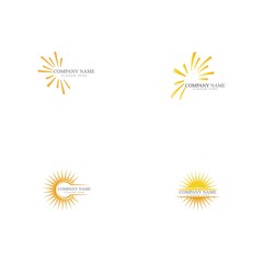 Set Sun Vector illustration Icon Logo Template