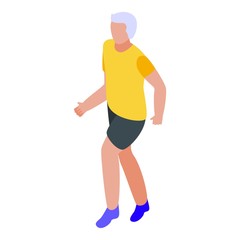Man retirement running icon. Isometric of man retirement running vector icon for web design isolated on white background