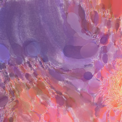 Contemporary art. Colorful texture of hand made artwork. Modern painting. Watercolor strokes on surface. Artistic background image. Abstract painting on canvas. Brushstrokes.