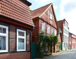 Fototapeta na wymiar Die Altstadt von Lauenburg an der Elbe, Schleswig - Holstein