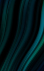 Colorful smooth lines on black background. Liquid and fluid vibrant color waves flowing in the dark. Graphic illustration for wallpaper, banner, background, card, book, cover, poster, banner, brochure