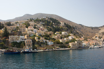 Fototapeta na wymiar Greek ancient architecture. Rhodes island. Summer vacation. Euro-trip.