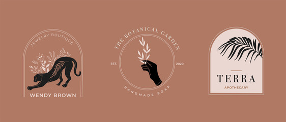 Mystic women, exotic woman, feminine concept illustration, beautiful esoteric women silhouettes . Flat style vector design