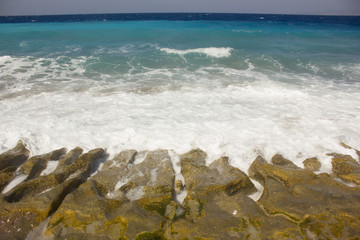 Greek beaches. Rhodes island. Summer vacation. Euro-trip.